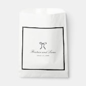 Sachets En Papier Nœud Simple Mariage Classique (Devant)