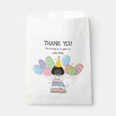 Sachets En Papier Noir Blanc Labradoodle Fête Anniversaire Favoriser (Devant)