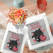 Sachets En Papier Noir Kawaii Funny Valentine Kitten