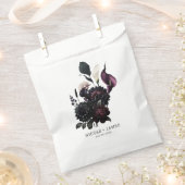 Sachets En Papier Noir Moody Romantique mariage floral Favoriser (Coupé)