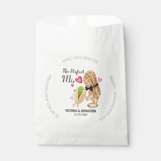 Sachets En Papier Noix L'Un Sur L'Autre Merci | Traitement Mariage (Devant)