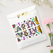 Sachets En Papier Nom de la fille Aria, fleurs et musique rectangula (Scellé)