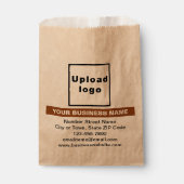 Sachets En Papier Nom de l'entreprise surligné sur un sac en papier (Devant)