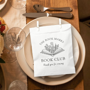 Sachets En Papier Nom du club de lecture Remerciements personnalisés
