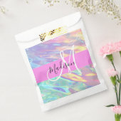 Sachets En Papier Nom du monogramme d'iridescendance rose-fille (Scellé)