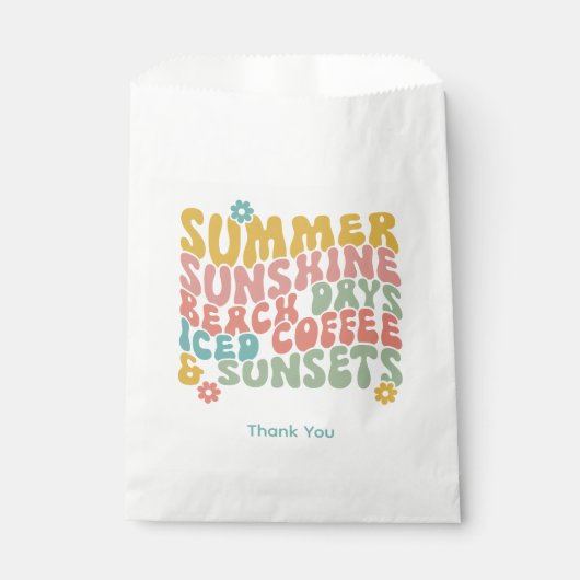 Sachets En Papier Nom du monogramme rose d'été Super (Devant)