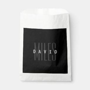 Sachets En Papier Nom et prénom moderne qui se chevauchent
