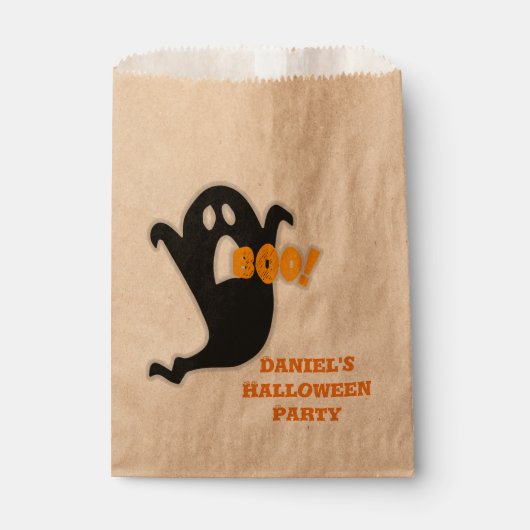 Sachets En Papier Nom personnalisé Boo Ghoul (Devant)