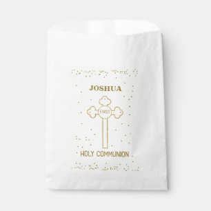 Sachets En Papier Nom personnalisé Première Sainte Communion Croix d