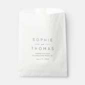 Sachets En Papier Noms de couples classiques modernes Merci Mariage (Devant)