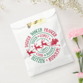 Sachets En Papier Noms des rennes Arrondi Word Art (Scellé)