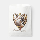 Sachets En Papier Nos Bliss du jour du mariage (Devant)