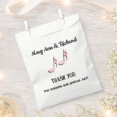 Sachets En Papier Notes de musique rose Merci (Coupé)