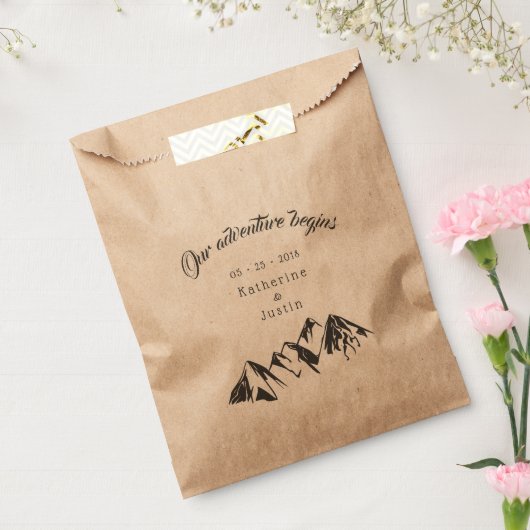 Sachets En Papier Notre aventure commence mariage rustique (Scellé)