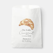Sachets En Papier Notre Little Croissant 1ère fête d'anniversaire (Devant)