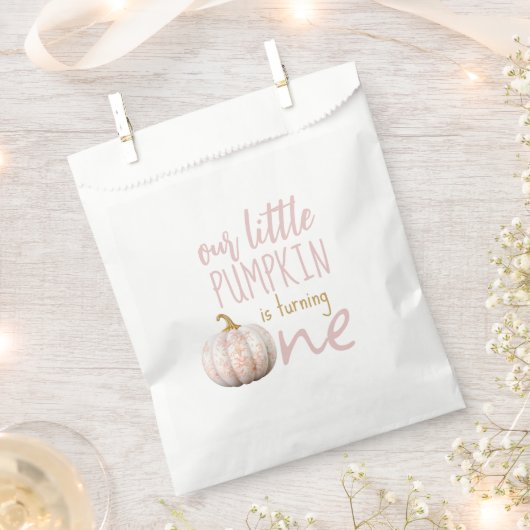 Sachets En Papier Notre Petit Citrouille 1er anniversaire (Coupé)