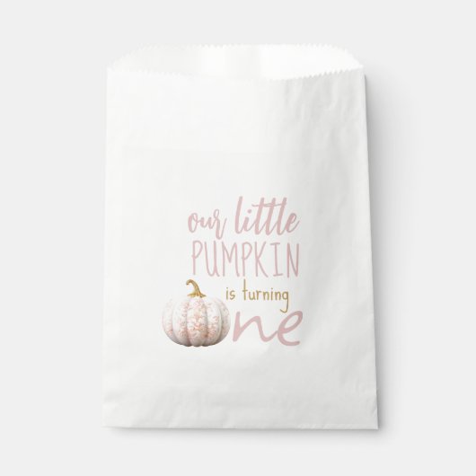 Sachets En Papier Notre Petit Citrouille 1er anniversaire (Devant)