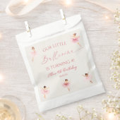 Sachets En Papier Notre petite Ballerina Rose Ballet Anniversaire (Coupé)