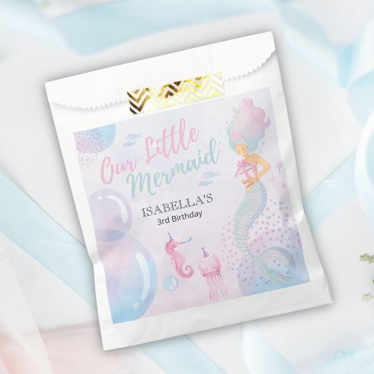 Sachets En Papier Notre Petite Sirène Anniversaire