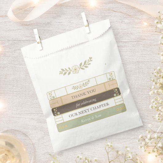 Sachets En Papier Notre prochain chapitre Baby shower de livres empi (Coupé)