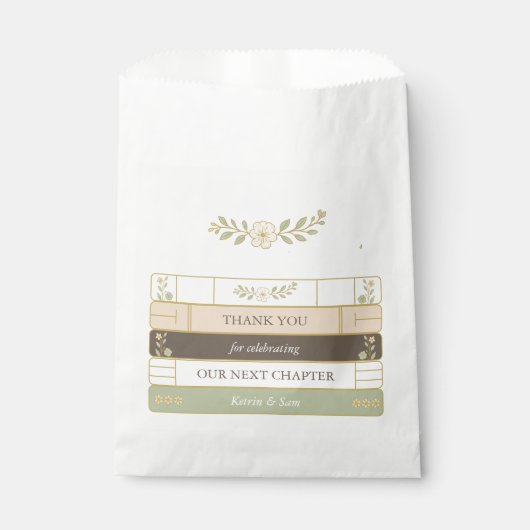 Sachets En Papier Notre prochain chapitre Baby shower de livres empi (Devant)