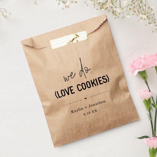 Sachets En Papier Nous aimons les cookies Mariage (Scellé)