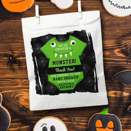 Sachets En Papier "Nous avons créé un monstre" Baby shower Halloween