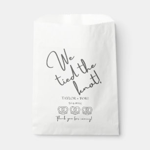 Sachets En Papier Nous avons noué le noeud ! Mariage Nuit Tard Pretz