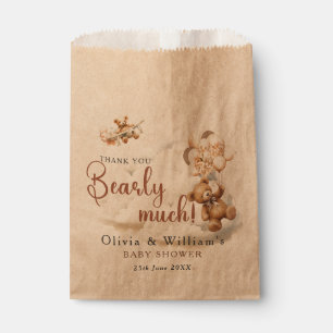 Sachets En Papier Nous pouvons à peine attendre Cub Brown Baby Showe