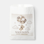 Sachets En Papier Nous Pouvons Attendre Baby shower Blanc Faveur Sac (Devant)