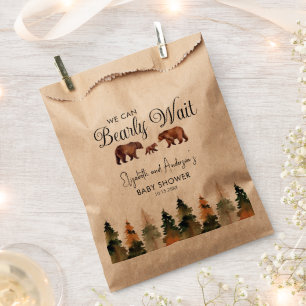 Sachets En Papier Nous pouvons attendre le Baby shower d'automne