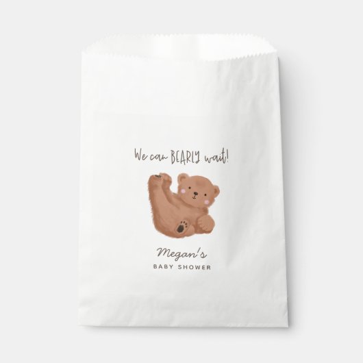 Sachets En Papier Nous pouvons attendre le Baby shower de l'équipe (Devant)