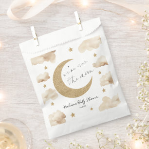 Sachets En Papier Nous sommes au-dessus de la Lune Baby Shower Bohèm