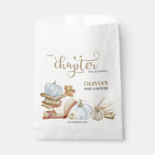 Sachets En Papier Nouveau chapitre thème Citrouille bleu Baby shower (Devant)