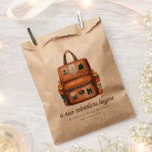 Sachets En Papier Nouveau sac à dos Aventure + Baby shower Bouteille (Coupé)