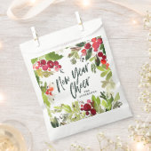 Sachets En Papier Nouvel an aquarelle vacances florales (Coupé)