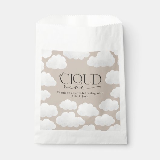 Sachets En Papier Nuage naturel beige neuf douche moderne design (Devant)
