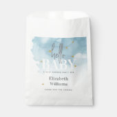 Sachets En Papier Nuages et étoiles Bonjour Baby shower (Devant)