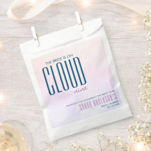 Sachets En Papier Nuageux Élégant Moderne Fête de Mariage au Pastel