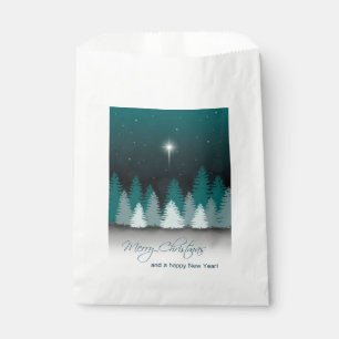 Sachets En Papier Nuit d'hiver avec étoile de Bethléem