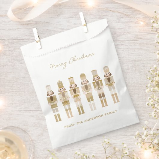 SACHETS EN PAPIER NUTCRACKER D'OR NOËL (Coupé)