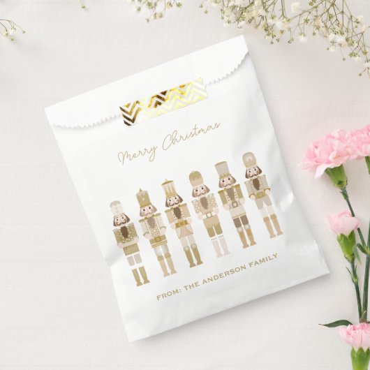 SACHETS EN PAPIER NUTCRACKER D'OR NOËL (Scellé)