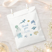 Sachets En Papier Ocean Animal Blue fête d'anniversaire (Coupé)