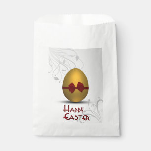 Sachets En Papier OEuf de Pâques doré avec Motif de fleurs de cou
