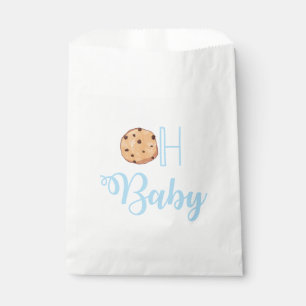 Sachets En Papier Oh Baby Cookies fête prénatale bébé bleu