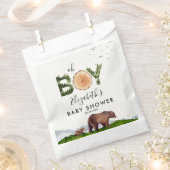 Sachets En Papier Oh Boy Aquarelle Bois Ours Baby shower (Coupé)