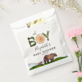 Sachets En Papier Oh Boy Aquarelle Bois Ours Baby shower (Scellé)
