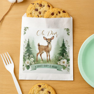 Sachets En Papier Oh, Deer ! Fête du Baby shower Woodland