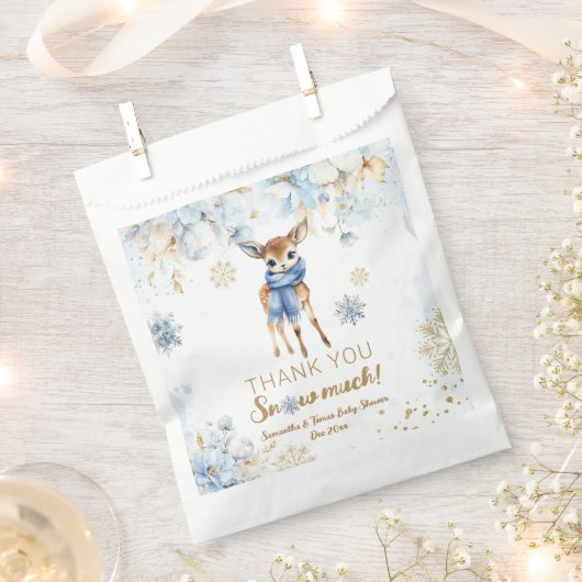 Sachets En Papier Oh Deer Winter Baby Boy Douche (Coupé)
