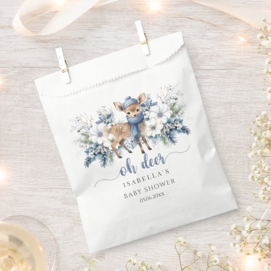 Sachets En Papier Oh Deer Winter Boy Baby shower (Coupé)